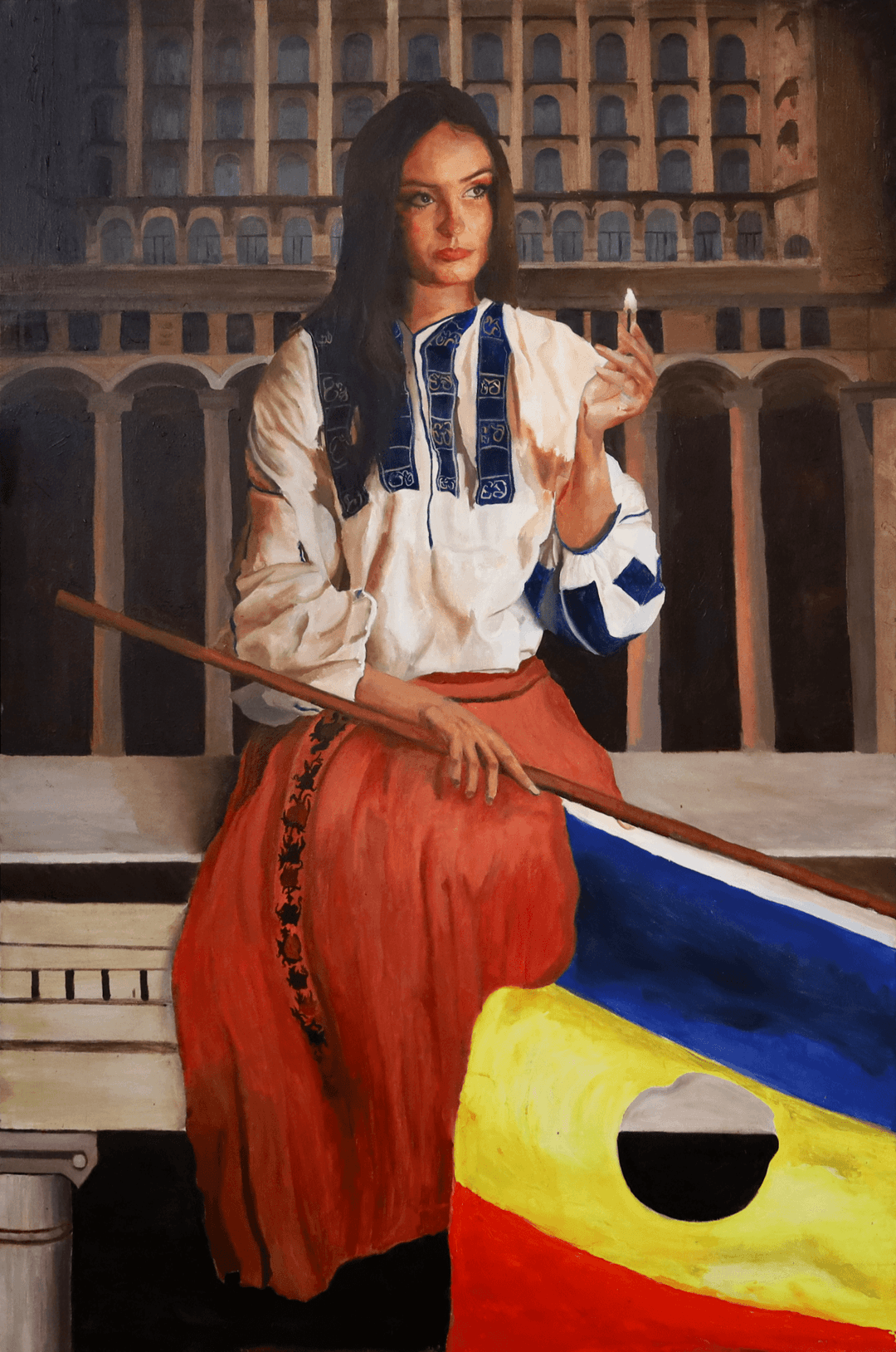 Revolutionary Romania, an oil painting by Don Bosco